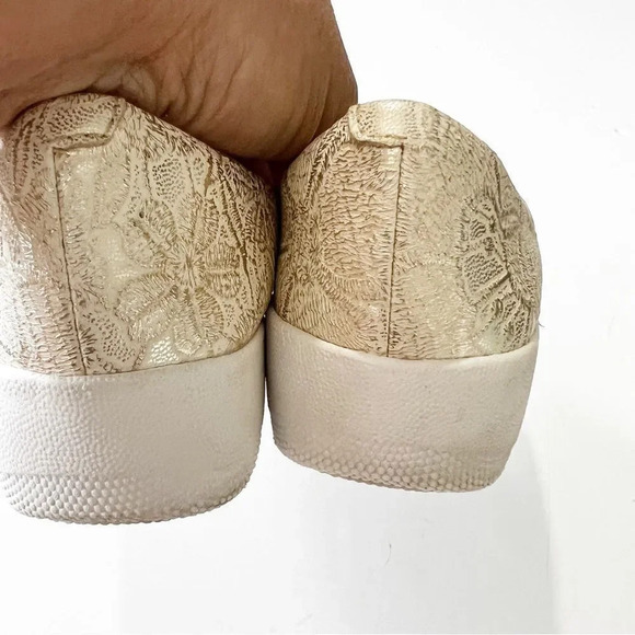FitFlop Varya Flower Pale Gold Lace Platform Ballet Size 5 Women’s Comfort Flat‎ - Picture 6 of 8